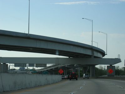 Awkward supports necessary to allow traffic flow